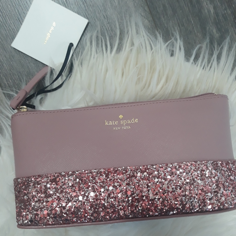 Kate spade | Pink Sparkley Makeup Bag